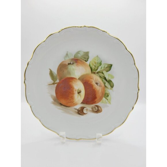 Vtg Schumann Arzberg Germany Tea Set Cup & Saucer Dessert Plate Apple Fruit - Picture 15 of 16